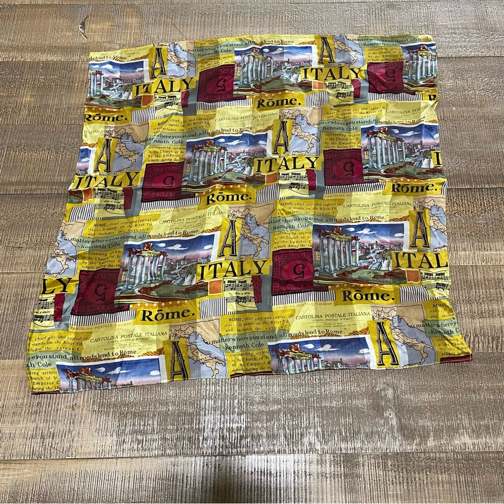 Italy Rome Themed silk Scarf